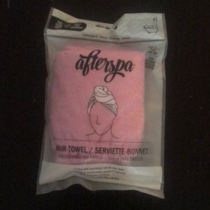 After spa hair towel